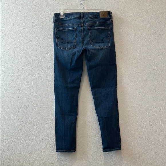 American Eagle Outfitters Blue Skinny Jeans Classic Denim Style Size 6 Short - Picture 8 of 10